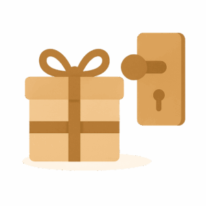 Cadeau caché dans la salle